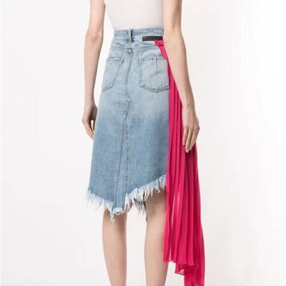 Unravel Project Ben Taverniti Denim Scarf Jeans Skirt 26 S NEW - Picture 14 of 15